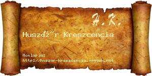 Huszár Kreszcencia névjegykártya